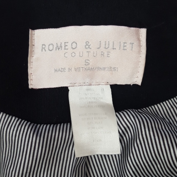 Romeo & Juliet Couture Black Military-Style Double Breasted Blazer - Picture 7 of 7